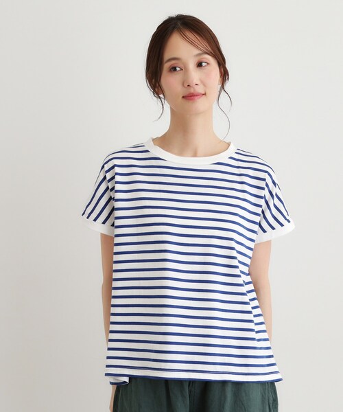 LAURA ASHLEY（ローラアシュレイ） tシャツ 半袖 「日本製/ワンマイル 