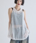 tシャツ レースアメスリプルオーバー レディースの詳細画像1