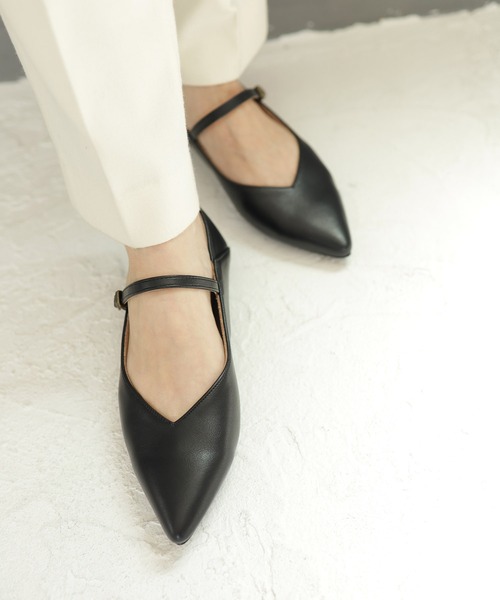 「SESTO」 フラットパンプス 24.5cm ブラック レディース_画像7