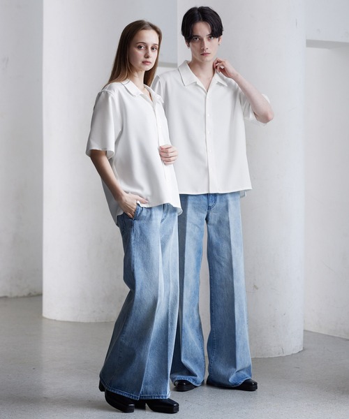 「CLEL」 半袖シャツ X-SMALL ホワイト メンズ_画像5