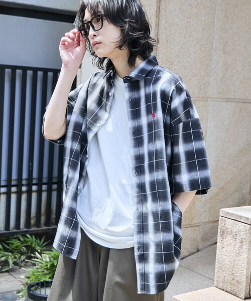 「U.S. POLO ASSN.」 半袖シャツ MEDIUM ブラック系その他 メンズ_画像3