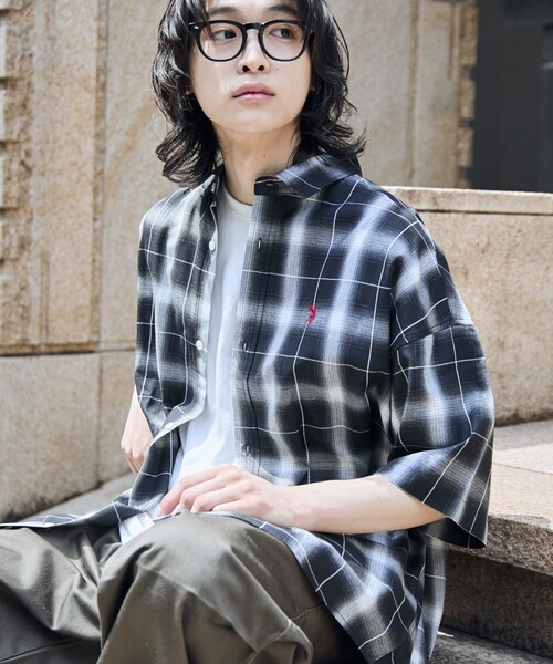 「U.S. POLO ASSN.」 半袖シャツ MEDIUM ブラック系その他 メンズ_画像6