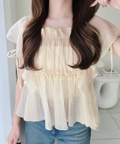 「mily bilet」 ノースリーブブラウス MEDIUM チャコール レディース_画像5