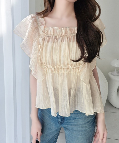 「mily bilet」 ノースリーブブラウス MEDIUM チャコール レディース_画像7
