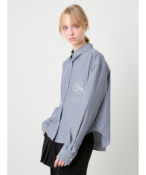 「SORIN」 長袖シャツ 38 ライトブルー レディース_画像3
