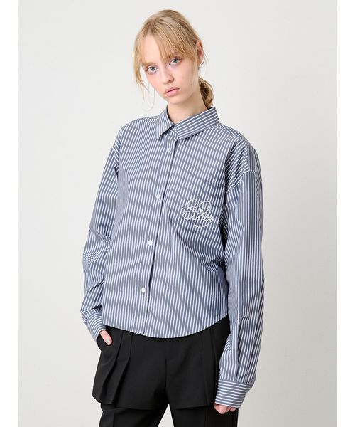 「SORIN」 長袖シャツ 38 ライトブルー レディース_画像5