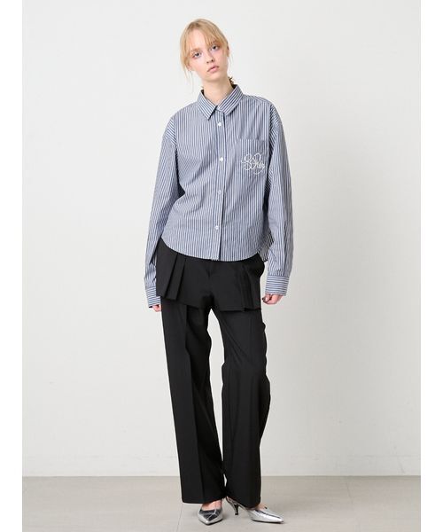 「SORIN」 長袖シャツ 38 ライトブルー レディース_画像7