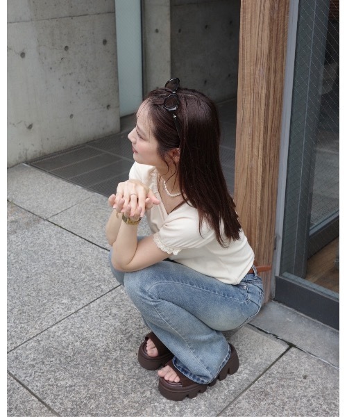 「JUMELLE」 デニムパンツ MEDIUM ブルー レディース_画像4