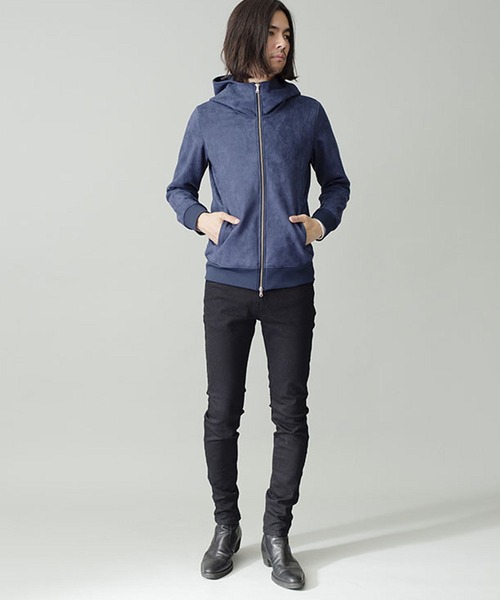 ジャケット・アウター NO ID zip design hoodie jacket NO ID.（ノーアイディー） ブルゾン アウター 「NO ID.」Stretch Suede