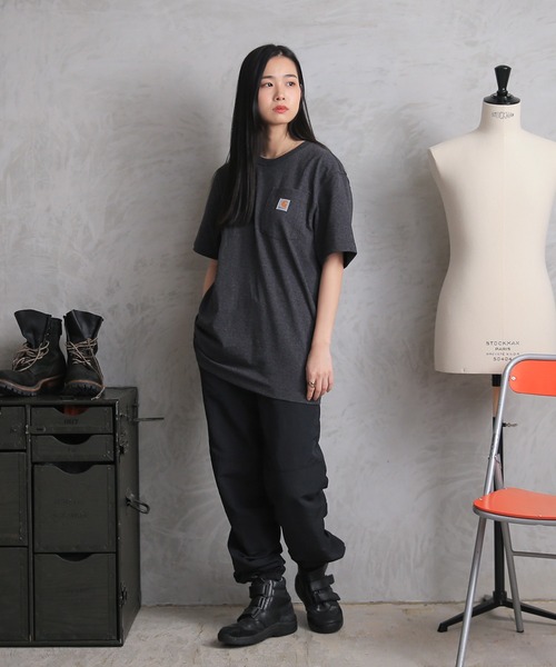 (取寄) カーハート レディース WK87 ワークウェア ポケット ショート スリーブ T-シャツ Carhartt women WK87 Carhartt (取寄) カーハート レディース WK87 ワークウェア