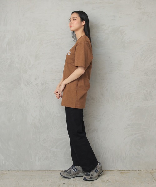 (取寄) カーハート レディース WK87 ワークウェア ポケット ショート スリーブ T-シャツ Carhartt women WK87 Carhartt WK87 Workwear Pocket Short Sleeve T-Shirt (Womens
