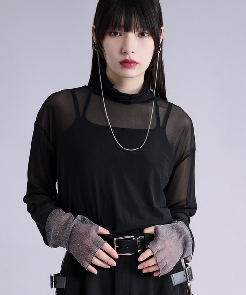Ellno Loset（エルノロゼット） tシャツ アソートシアーハイネック