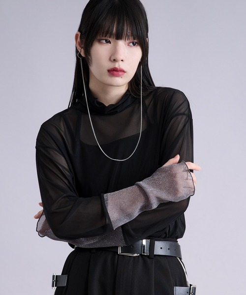 Ellno Loset（エルノロゼット） tシャツ アソートシアーハイネック