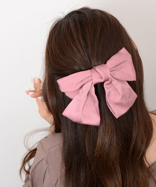 TONE SELECT GOODS ヘアクリップ 「float」サテン ビッグリボン