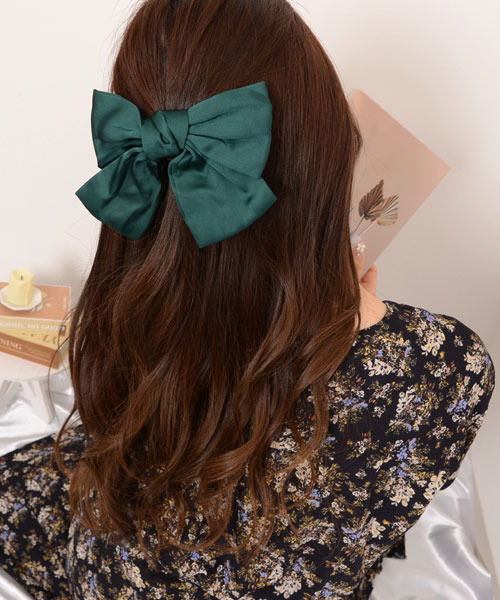 TONE SELECT GOODS ヘアクリップ 「float」サテン ビッグリボン