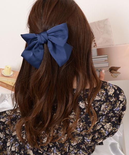 TONE SELECT GOODS ヘアクリップ 「float」サテン ビッグリボン