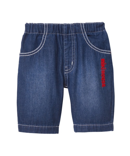 Miki House 刺繍入りパンツ 80cm MIKI HOUSE ○取り寄せ商品○ミキハウス mikihouse 縦ロゴ 刺繍