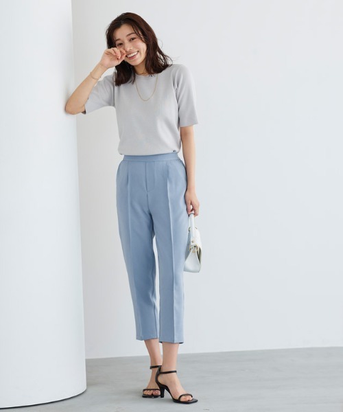 Pierrot パンツ クロップドテーパードパンツ レディース