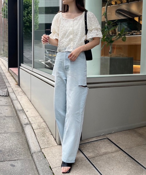 新品 searoomlynn / サイドカッティングデニムサロペット Mサイズ 