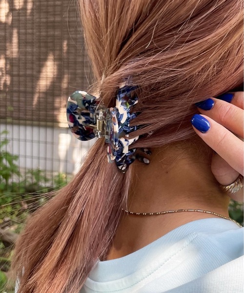ヘアクリップ 「HIKA」アセテートCAMOヘアクリップ : ZOZOTOWN