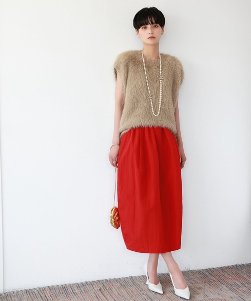 ELFRANK ベスト ジレ シャギーニットベスト レディース : ZOZOTOWN