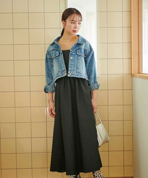 ワンピース may fifth ワンピース ジャガードキャミワンピース : ZOZOTOWN Yahoo