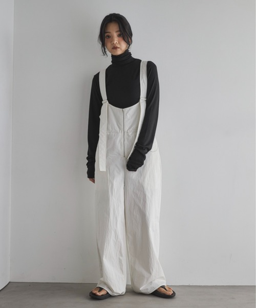【なぎ】2WAYサロペット feepur サロペット オーバーオール 2wayドロストオールインワン