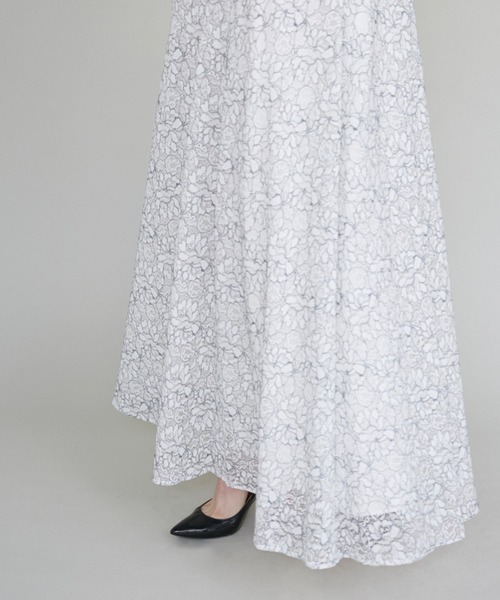 Maglie le cassetto 花柄ロングドレス M Maglie le cassetto》フラワーレースロングドレス