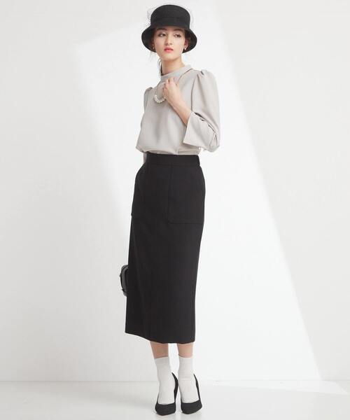 Ungaro タイトスカート サイズ11 オーバースリットカットタイトスカート(1 OFF WHITE
