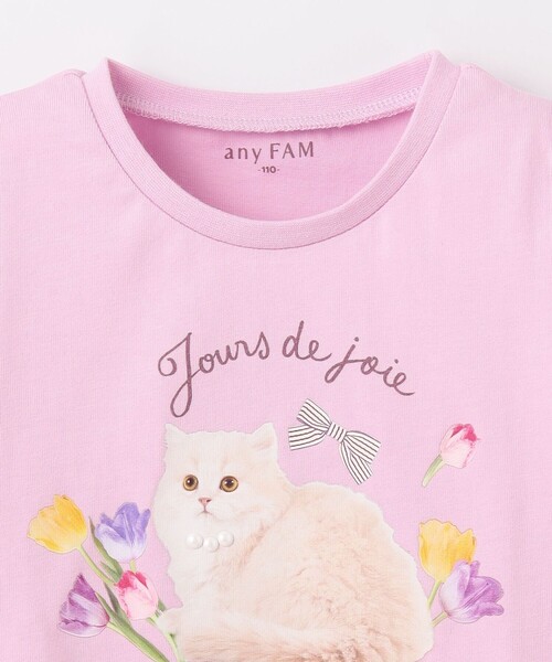ANY（エニィ） tシャツ フォトプリント ネコ Tシャツ キッズ 子供服 