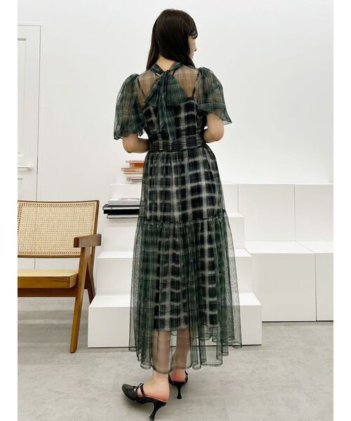 ワンピース 2WAYチェックチュールワンピース レディース : 83041451  