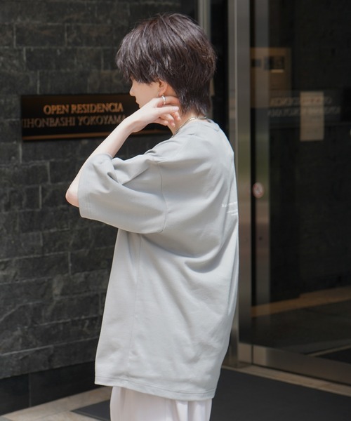 tシャツ 25SS ナチュラルドレープ とろみ肌感 ワンポイント刺繍 ビッグシルエット半袖Tシャツ カットソー ユニセックス「Confirm」 メンズ | Confirm | 25