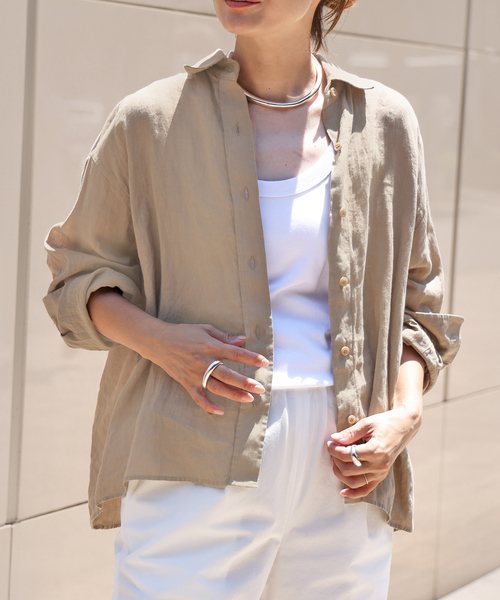 Deuxieme Classe シャツ ブラウス 追加 Linen レディース