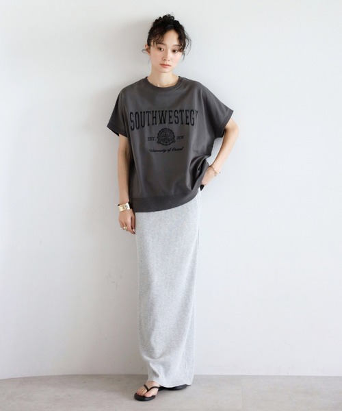 Bonjour Sagan（ボンジュールサガン） tシャツ 半袖 カレッジ刺繍