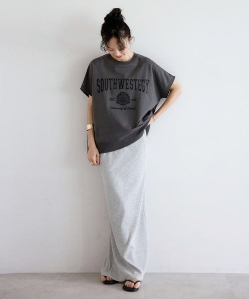 Bonjour Sagan（ボンジュールサガン） tシャツ 半袖 カレッジ刺繍