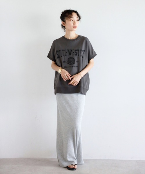 Bonjour Sagan（ボンジュールサガン） tシャツ カレッジ刺繍ピグメント