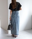 tシャツ カレッジ刺繍ピグメントスウェットTシ...の詳細画像4