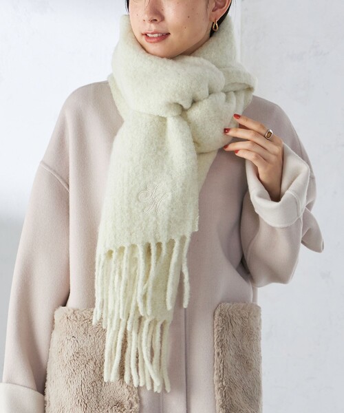 ＊さゆ＊ページ　ハンドメイド　マフラー ◤新作 キット発売❗◢ ボンネット風 ロングストール✨ コットン