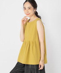 ブラウス シャツ フロント ピンタック フレンチスリーブ ブラウス レディース green label relaxing ブラウス シャツ フロント ピンタック