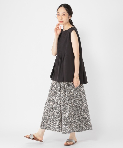 ブラウス シャツ フロント ピンタック フレンチスリーブ ブラウス レディース green label relaxing ブラウス シャツ フロント ピンタック