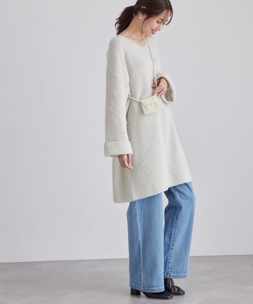 ROPE' PICNIC（ロペ ピクニック） ワンピース FOX混ニットミニ