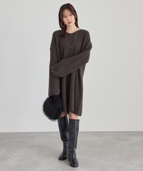 ROPE' PICNIC（ロペ ピクニック） ワンピース FOX混ニットミニ