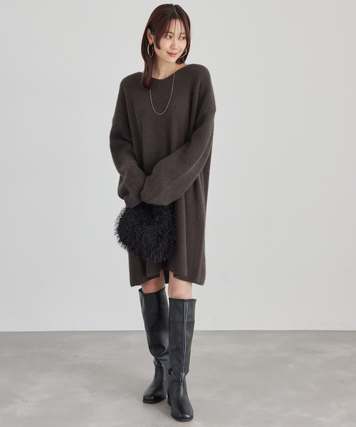 ROPE' PICNIC（ロペ ピクニック） ワンピース FOX混ニットミニ