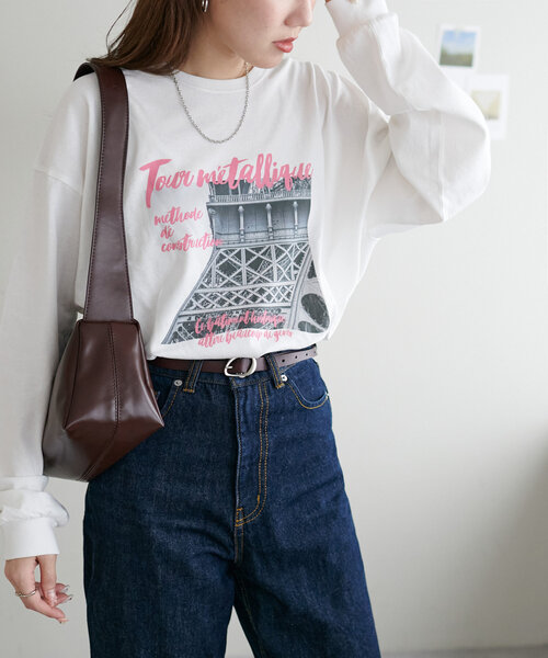 Discoat tシャツ WEB限定フォトプリントロンT レディース