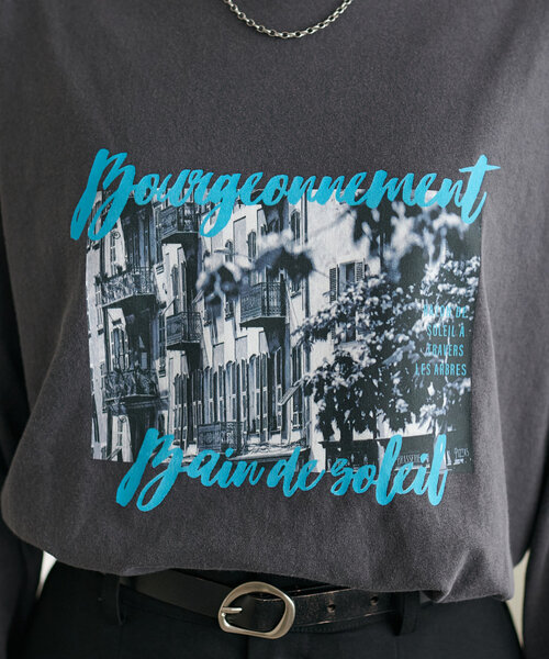 タイダイロンT プリントT プリントt フォトt Discoat tシャツ WEB限定フォトプリントロンT レディース