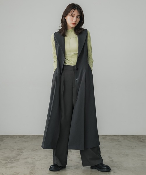 tシャツ ハイネックメローリブTOP レディース PUBLIC TOKYO tシャツ ハイネックメローリブTOP レディース