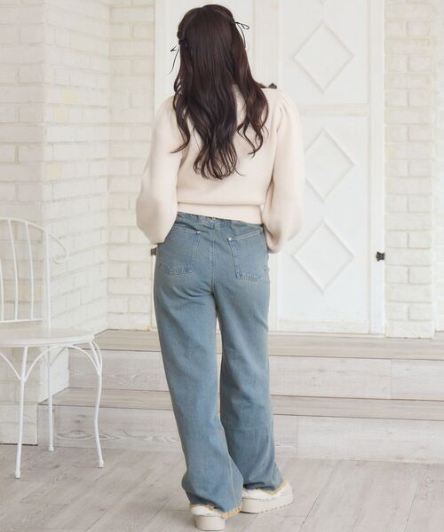 Emsexcite（エムズエキサイト） ニット セーター ダブルリボン刺繍NTPO