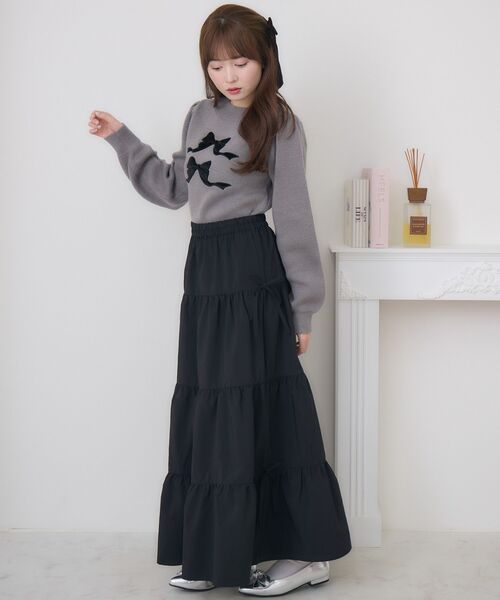 Emsexcite（エムズエキサイト） ニット セーター ダブルリボン刺繍NTPO