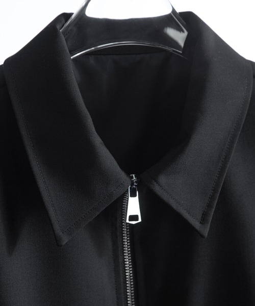 MARK&LONA黒 ダブルジップブルゾン LAND MUSEUM ブルゾン アウター LAND MUSEUM／ナンバーナイロンZIP