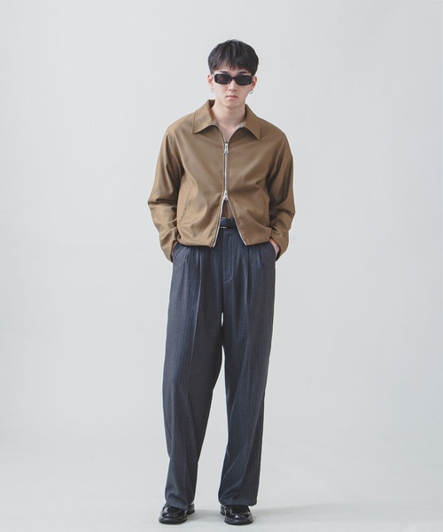 ジャケット メンズ シンプル マルチ フード フルジップ 5色 ZIP FIVE -White Line- ブルゾン アウター 「White Line